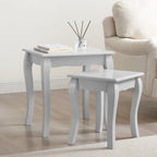 Dusklia - Amelie Nesting Side Table - Light Grey