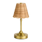Dusklia - Anika Rechargeable Rattan Table Lamp - Gold