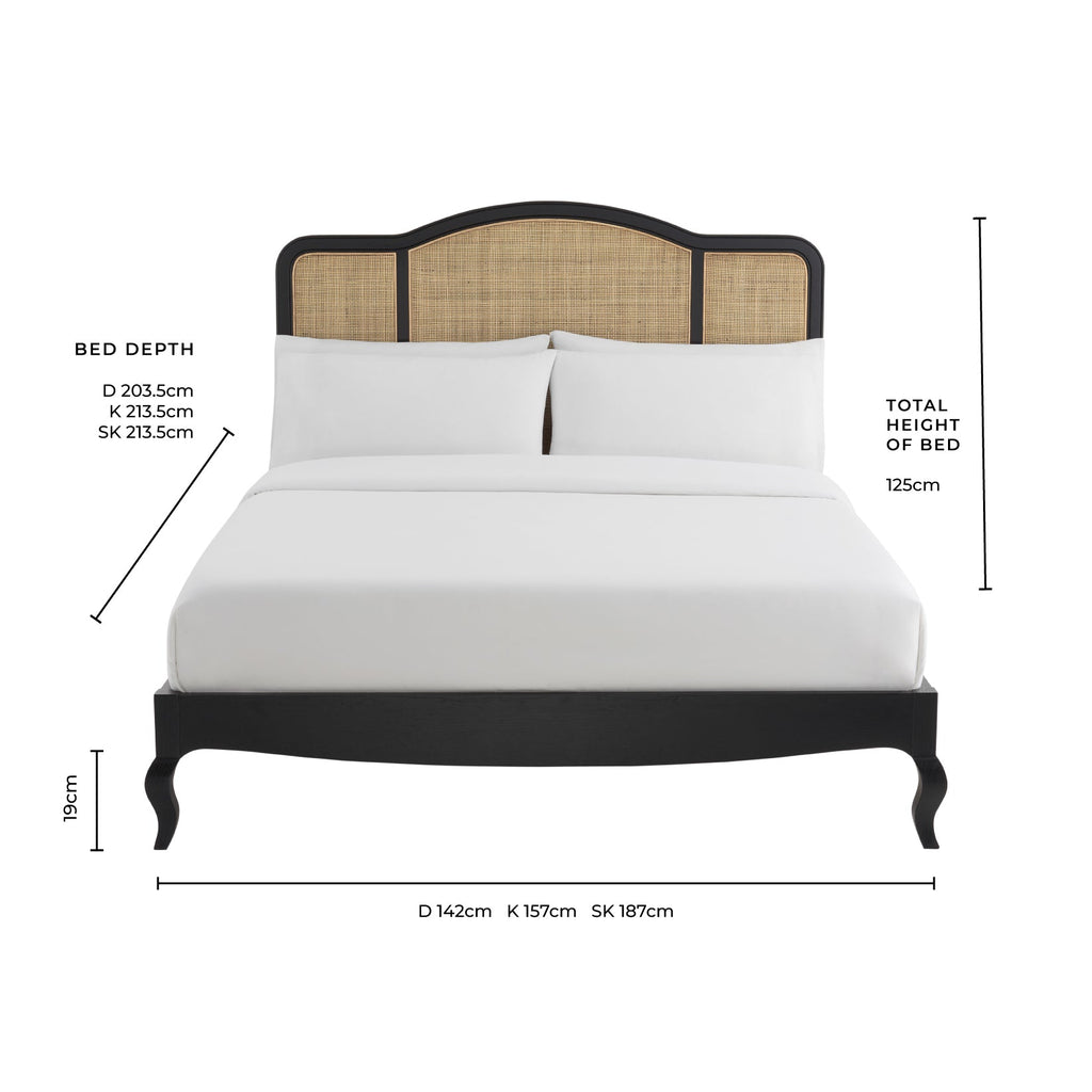 Dusklia - Annecy Rattan Bed Frame - Natural