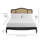 Dusklia - Annecy Rattan Bed Frame - Black