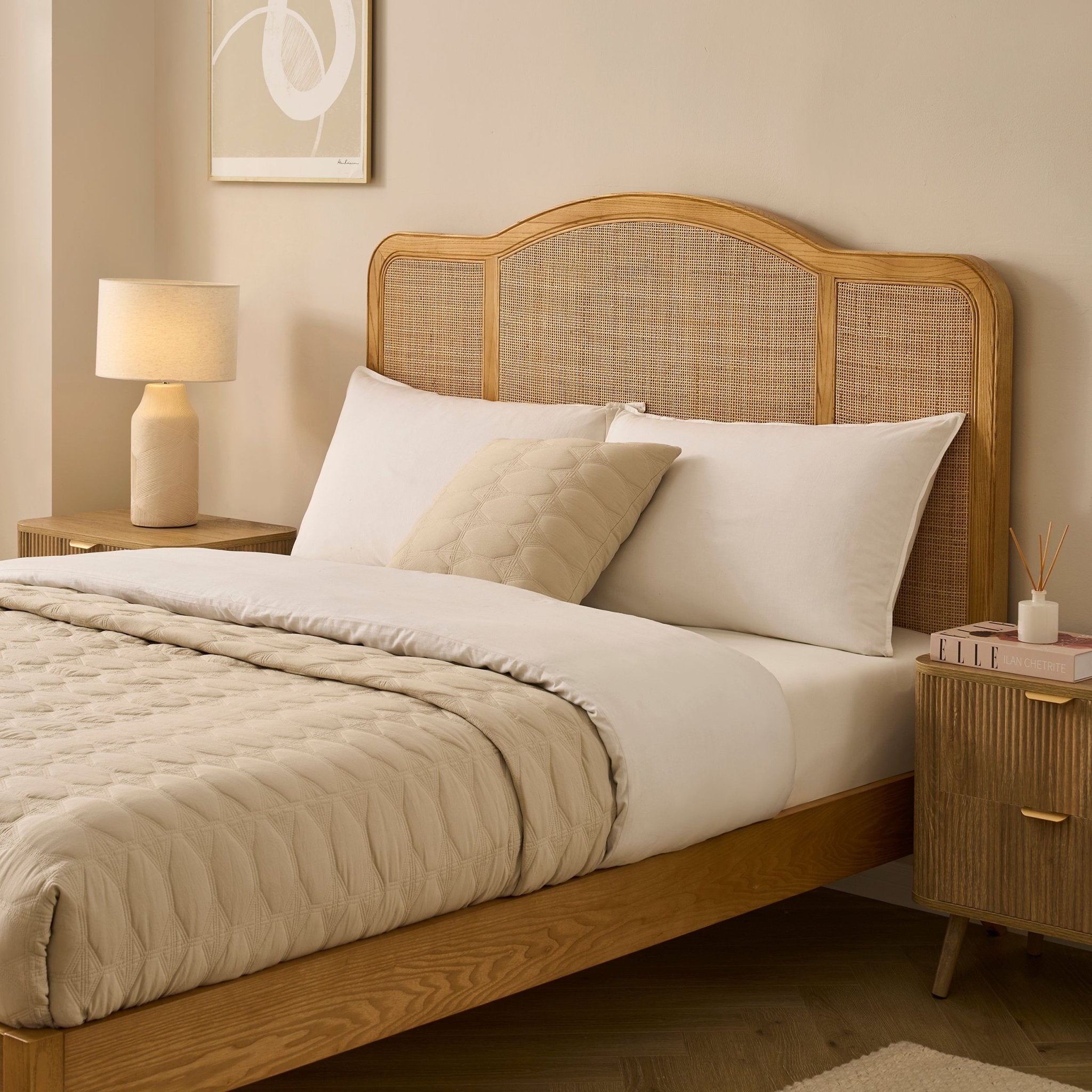 Dusklia - Annecy Rattan Bed Frame - Natural