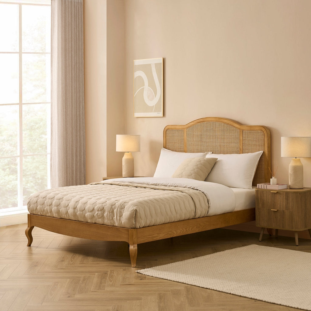 Dusklia - Annecy Rattan Bed Frame - Natural