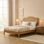 Dusklia - Annecy Rattan Bed Frame - Natural