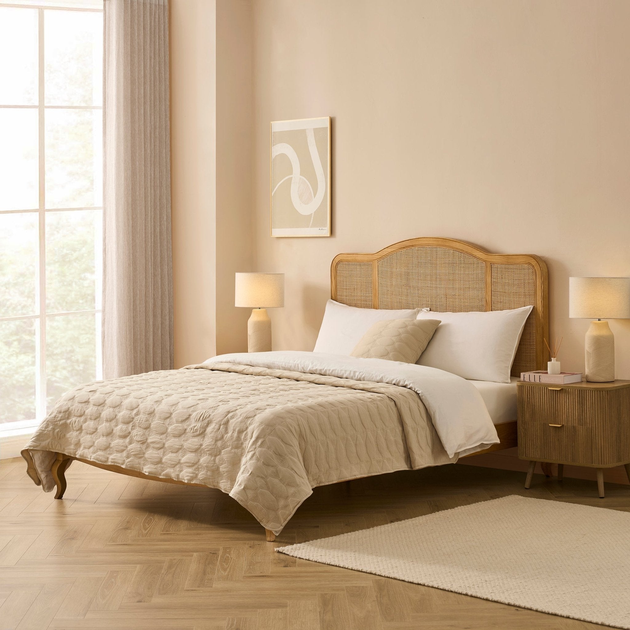 Dusklia - Annecy Rattan Bed Frame - Natural