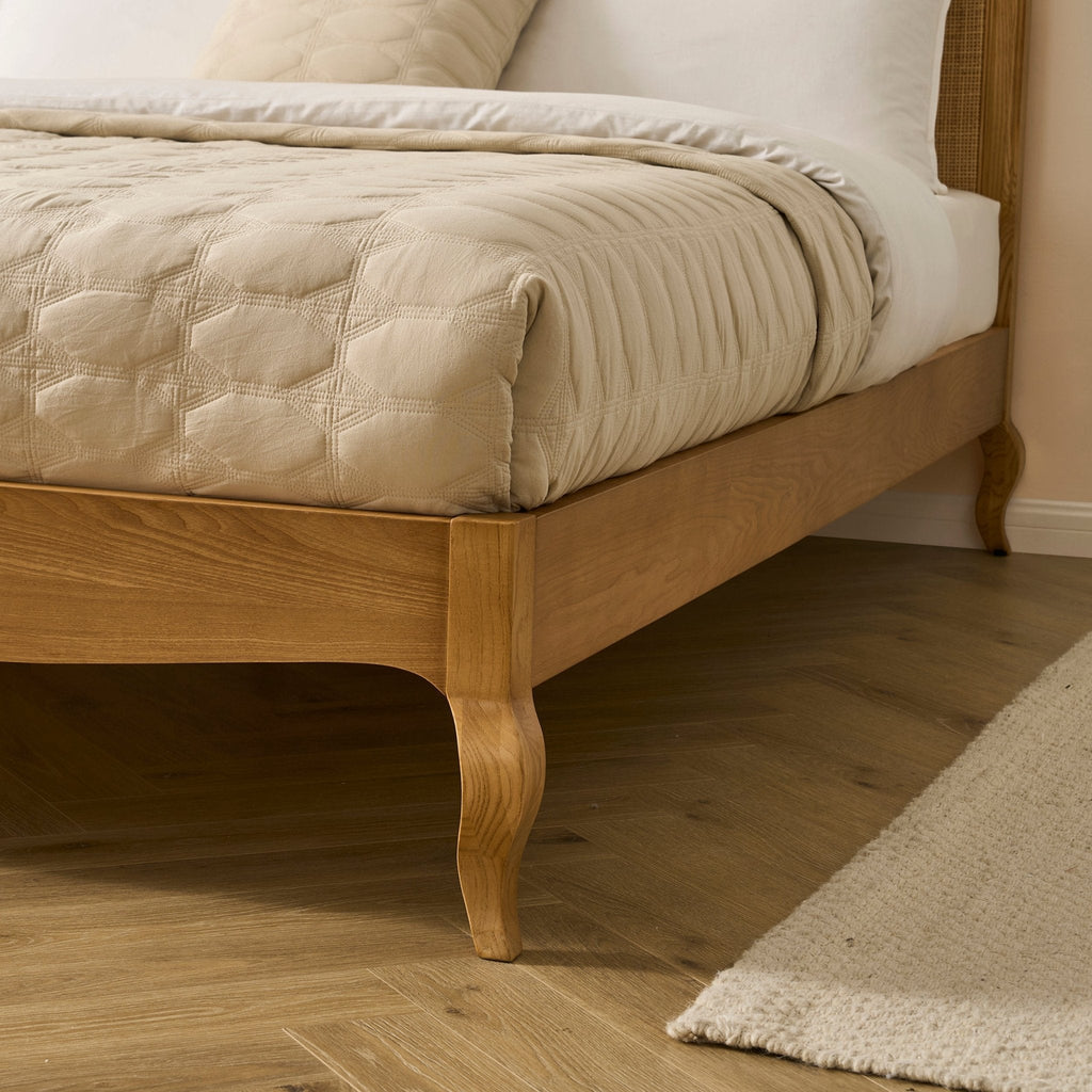 Dusklia - Annecy Rattan Bed Frame - Natural