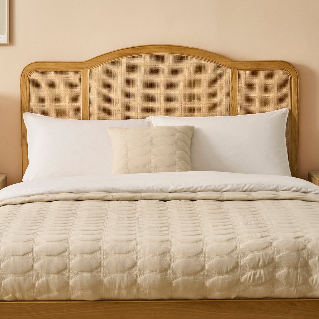 Dusklia - Annecy Rattan Bed Frame - Natural