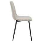 Dusklia - Annie Set Of 2 Dining Chairs - Linen - Stone Grey