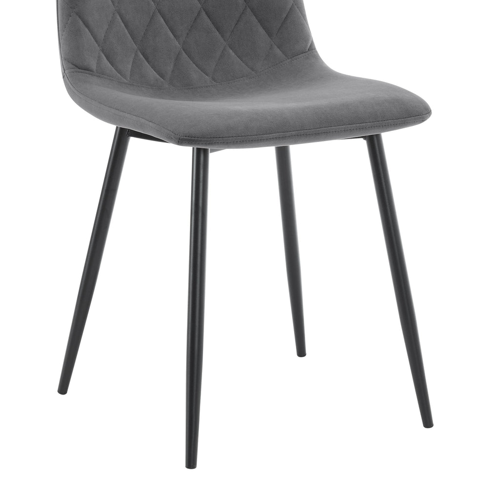 Dusklia - Annie Set Of 2 Dining Chairs - Velvet - Grey