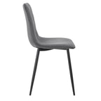 Dusklia - Annie Set Of 2 Dining Chairs - Velvet - Grey