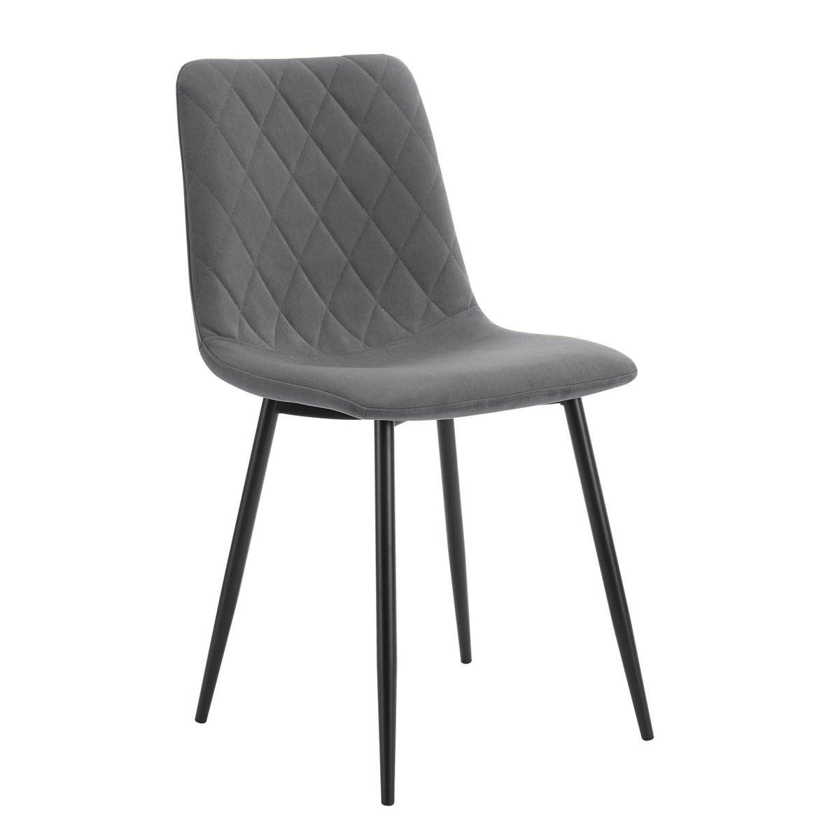 Dusklia - Annie Set Of 2 Dining Chairs - Velvet - Grey