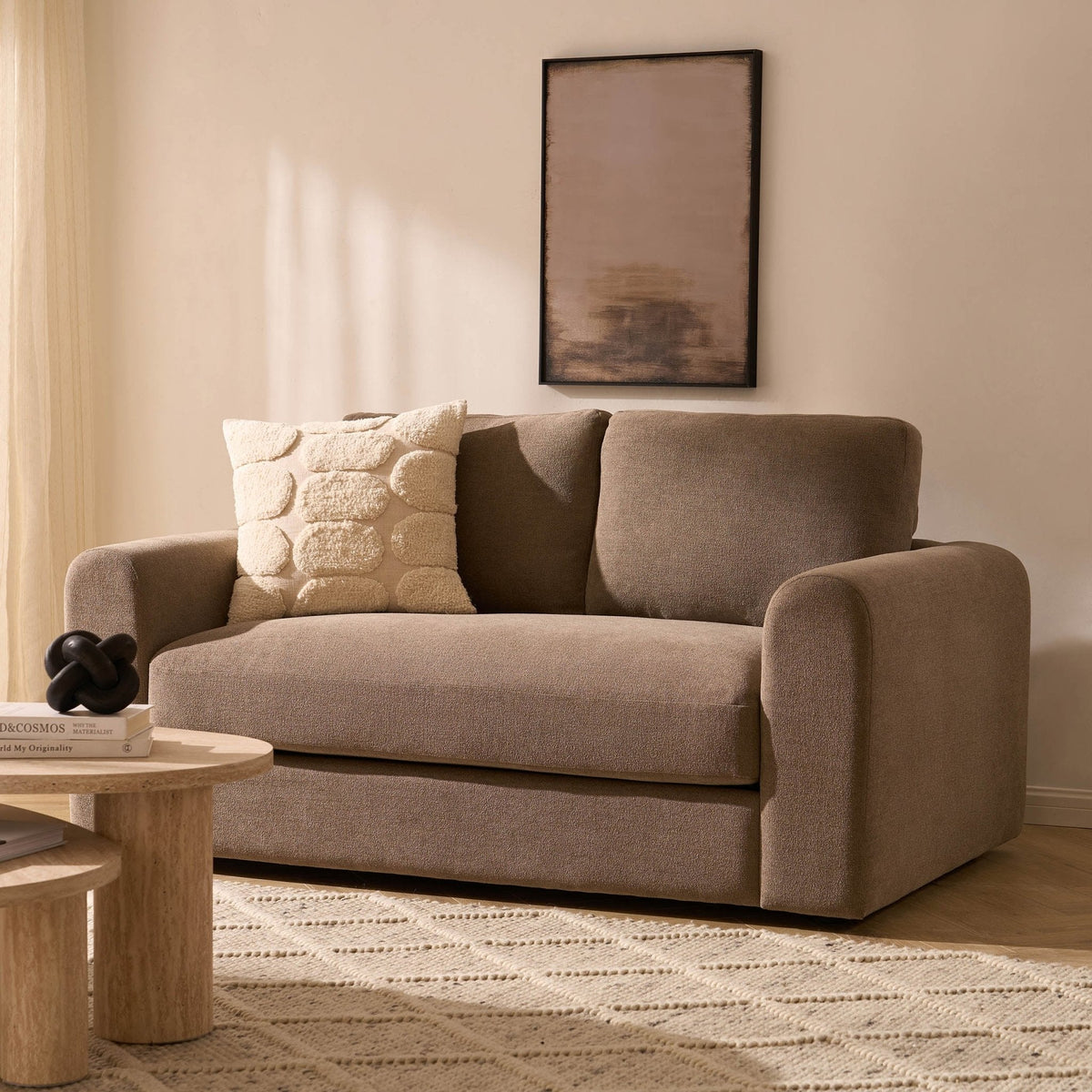 Dusklia - Antalya 2 Seater Sofa - Chenille Mushroom
