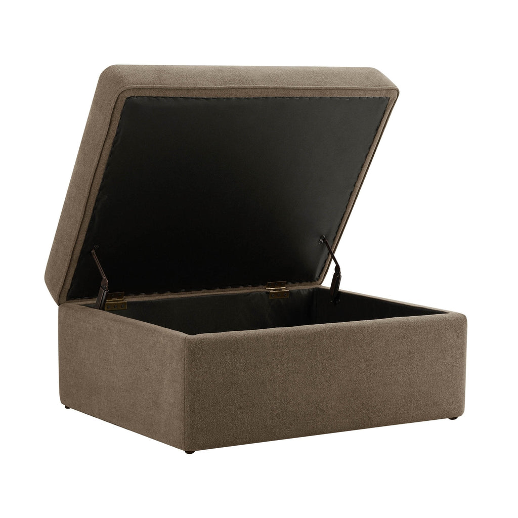 Dusklia - Antalya Storage Ottoman Pouffe - Chenille Mushroom