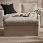 Dusklia - Antalya Storage Ottoman Pouffe - Sand Boucle