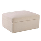 Dusklia - Antalya Storage Ottoman Pouffe - Sand Boucle