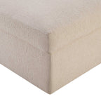 Dusklia - Antalya Storage Ottoman Pouffe - Sand Boucle