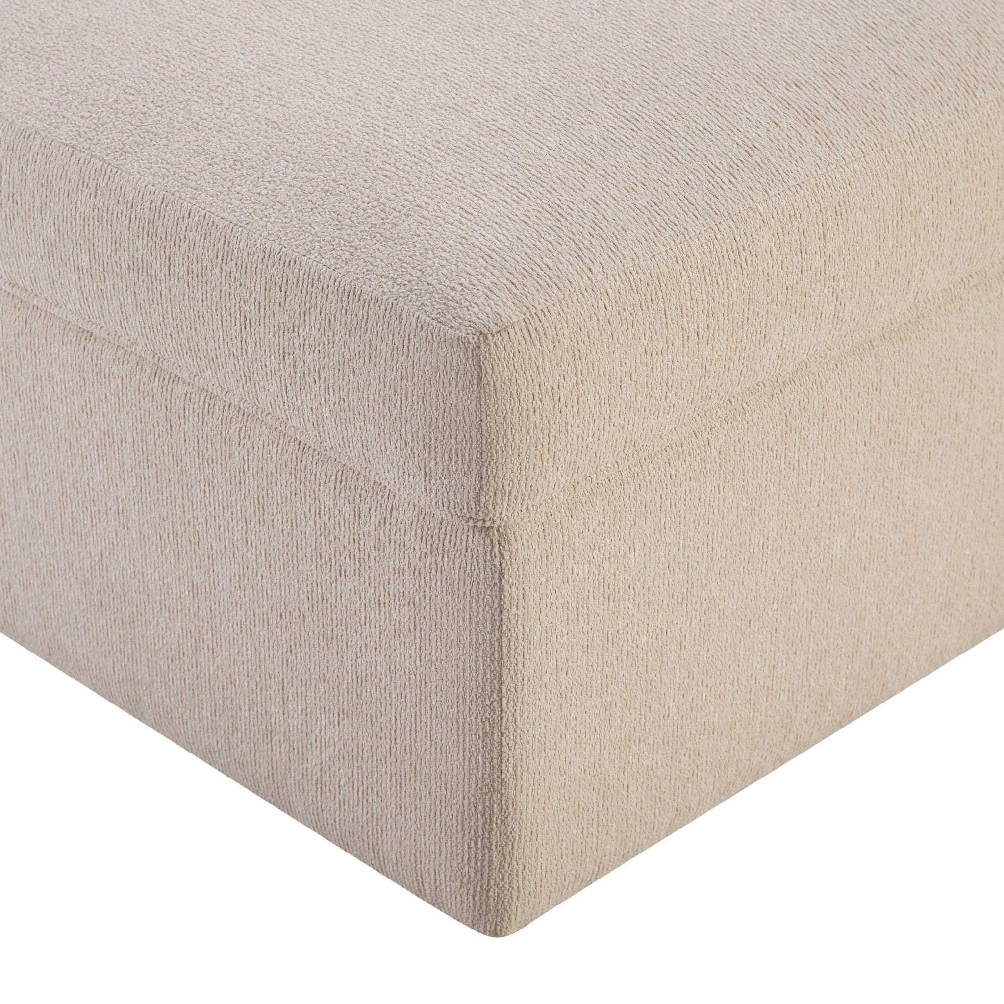 Dusklia - Antalya Storage Ottoman Pouffe - Sand Boucle