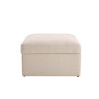 Dusklia - Antalya Storage Ottoman Pouffe - Sand Boucle