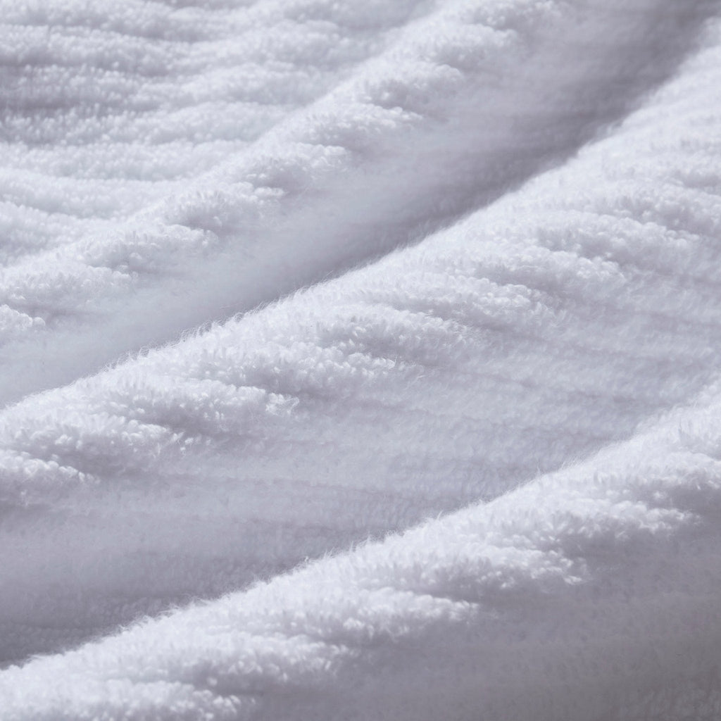 Dusklia - Antigua Soft Fine Ribbed Towel Collection - White