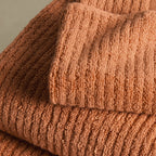 Dusklia - Antigua Soft Fine Ribbed Towel Collection - Burnt Orange
