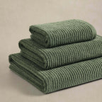 Dusklia - Antigua Soft Fine Ribbed Towel Collection - Fern