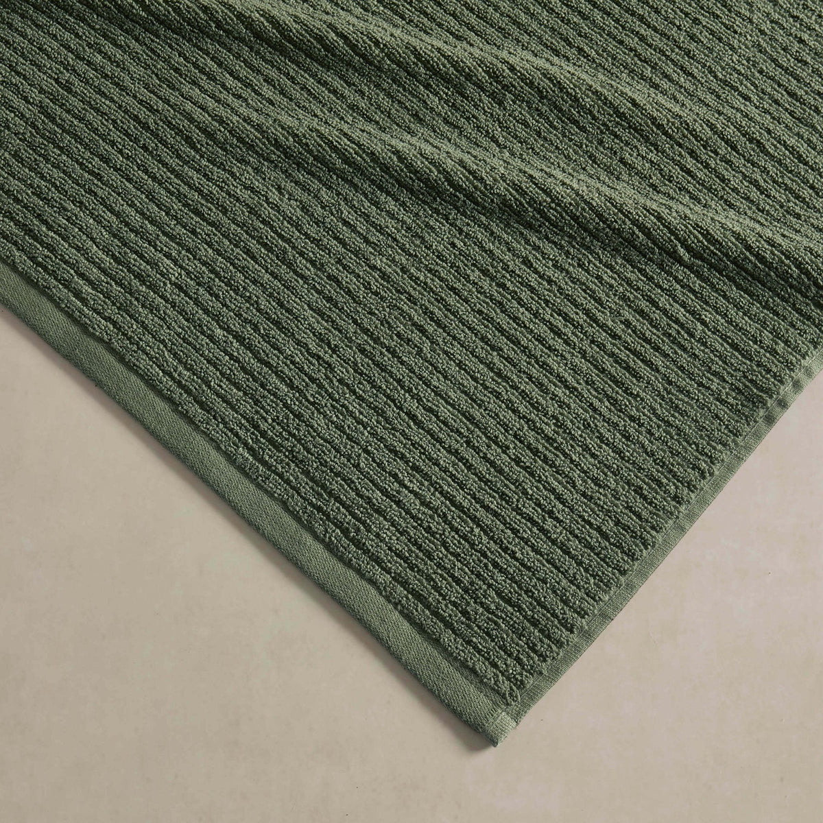 Dusklia - Antigua Soft Fine Ribbed Towel Collection - Fern