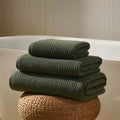 Dusklia - Antigua Soft Fine Ribbed Towel Collection - Fern