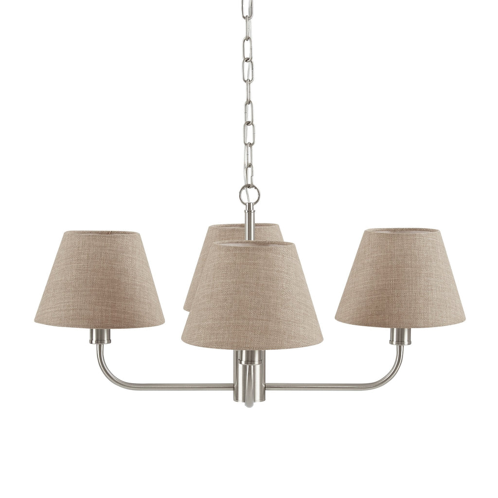 Dusklia - April 4 Light Pendant Chandelier - Grey/ Silver