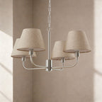 Dusklia - April 4 Light Pendant Chandelier - Grey/ Silver