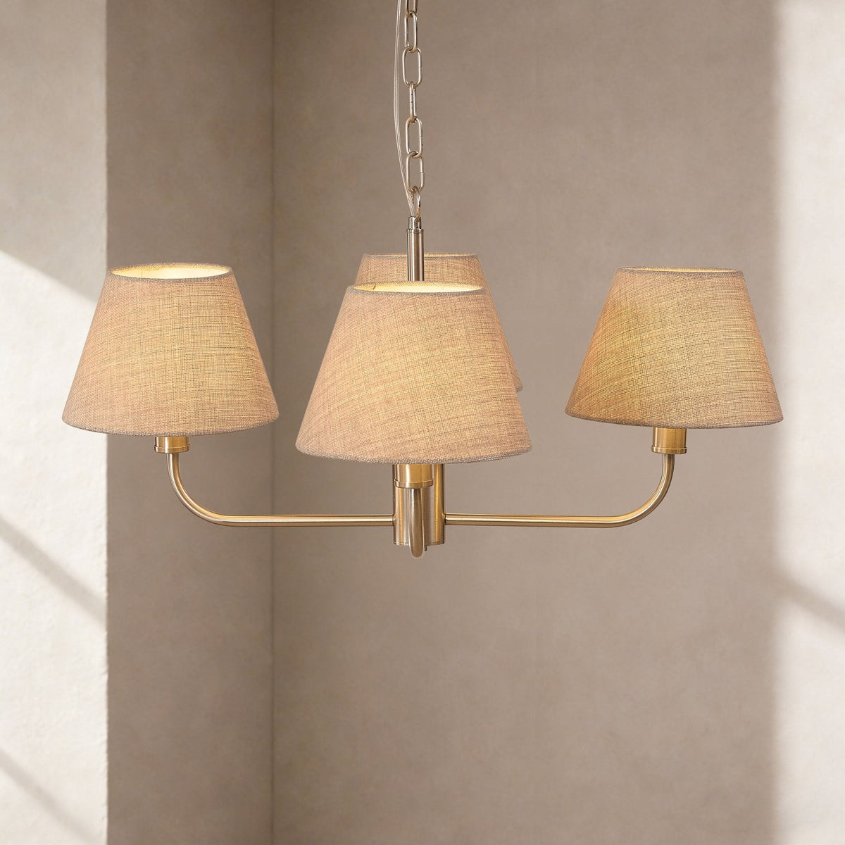Dusklia - April 4 Light Pendant Chandelier - Grey/ Silver