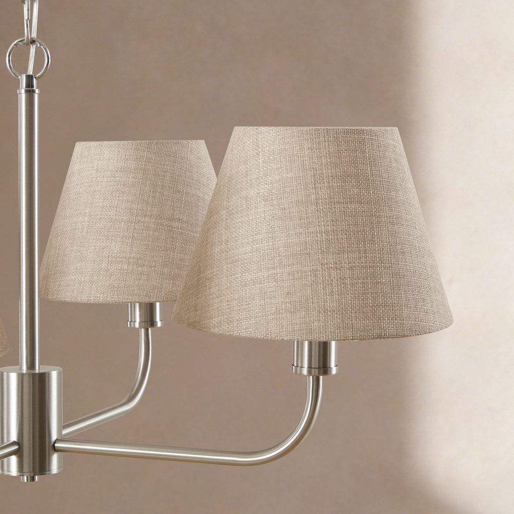 Dusklia - April 4 Light Pendant Chandelier - Grey/ Silver