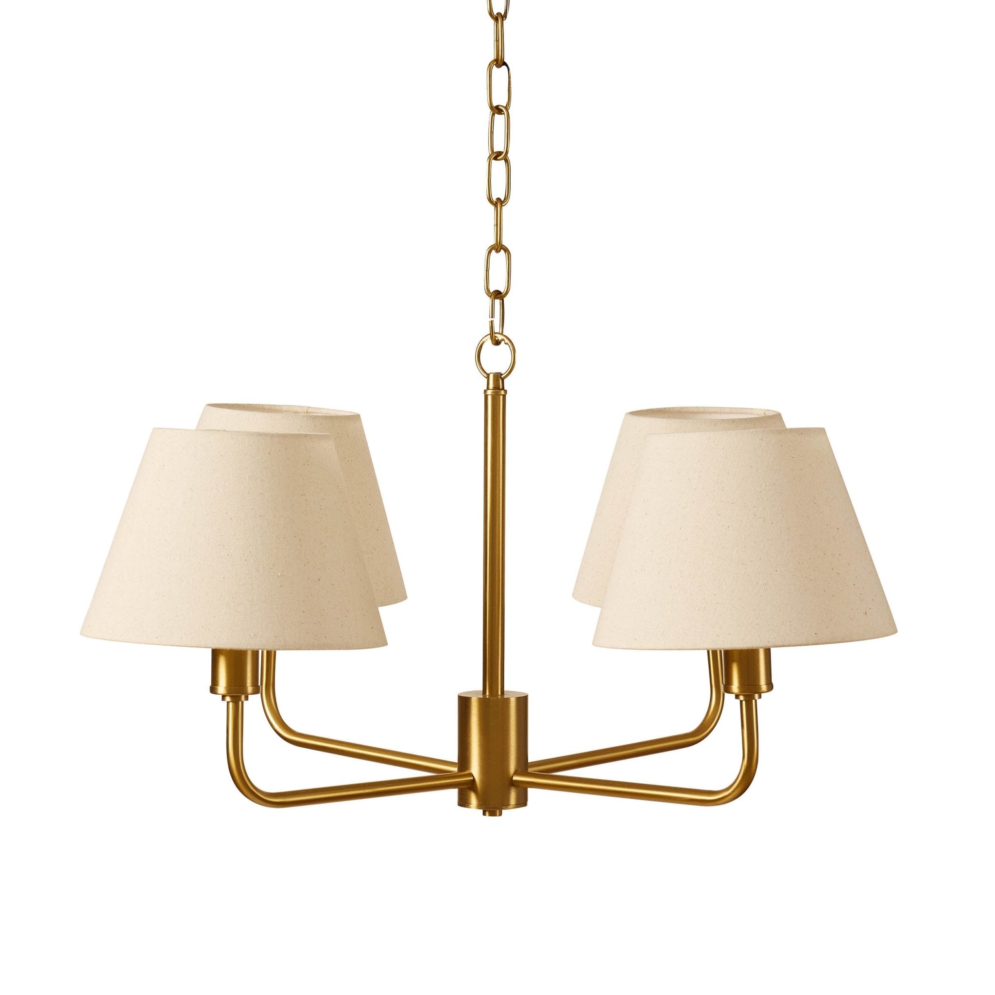 Dusklia - April 4 Light Pendant Chandelier - White/Bronze