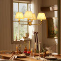 Dusklia - April 4 Light Pendant Chandelier - White/Bronze