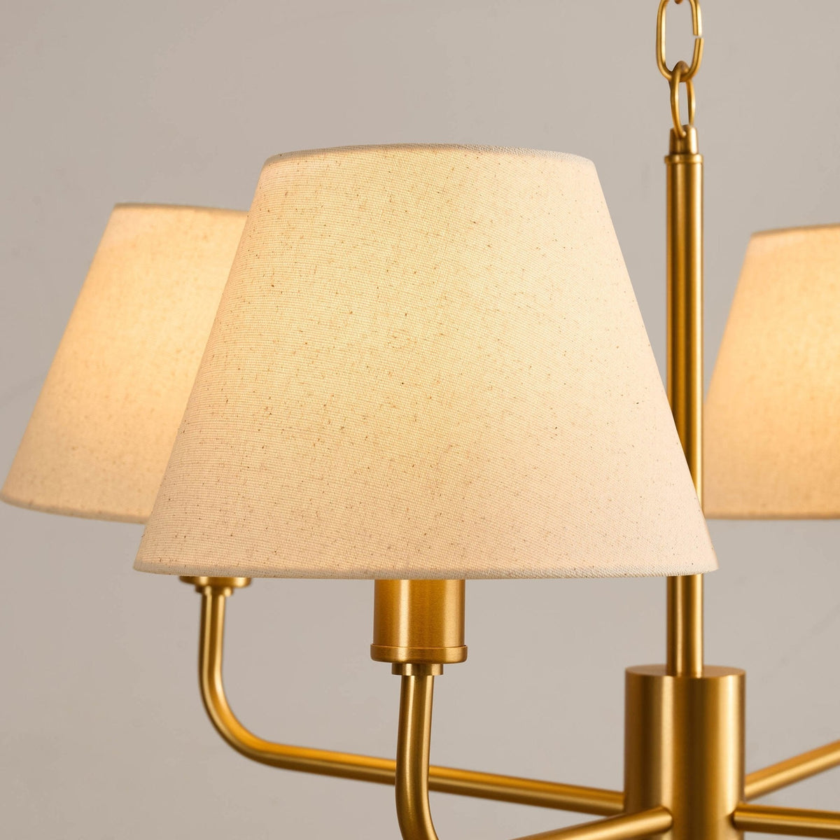 Dusklia - April 4 Light Pendant Chandelier - White/Bronze