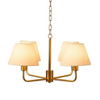 Dusklia - April 4 Light Pendant Chandelier - White/Bronze