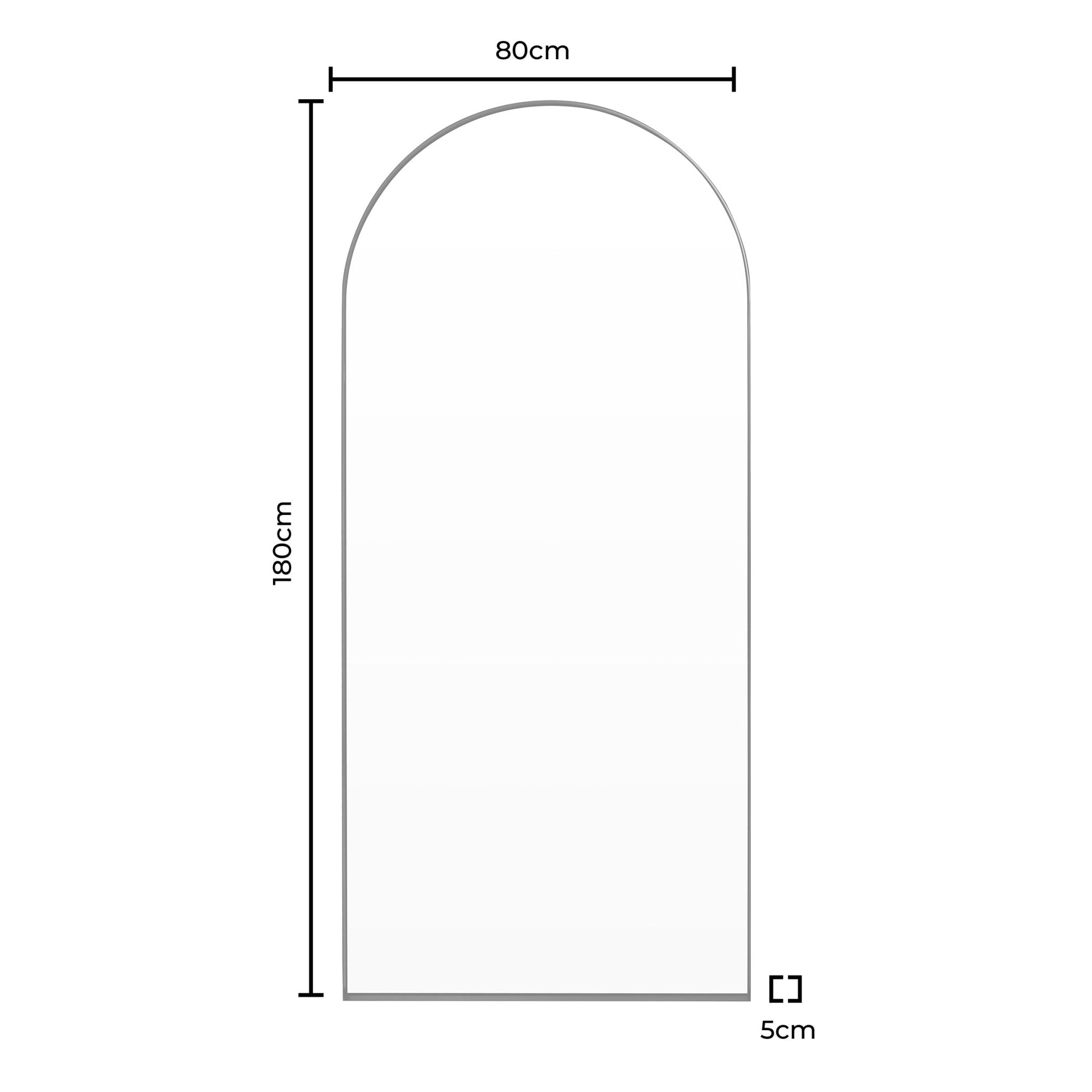 Dusklia - Arched Full Length Mirror - Black