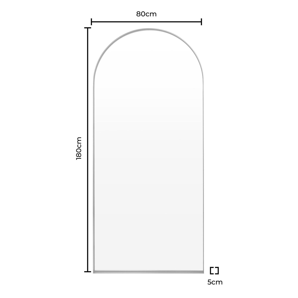 Dusklia - Arched Full Length Mirror - Gold