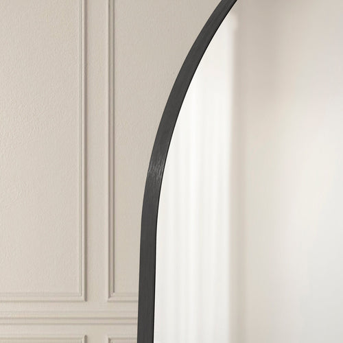 Dusklia - Arched Mantel Mirror - Black