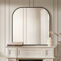 Dusklia - Arched Mantel Mirror - Black
