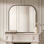 Dusklia - Arched Mantel Mirror - Black