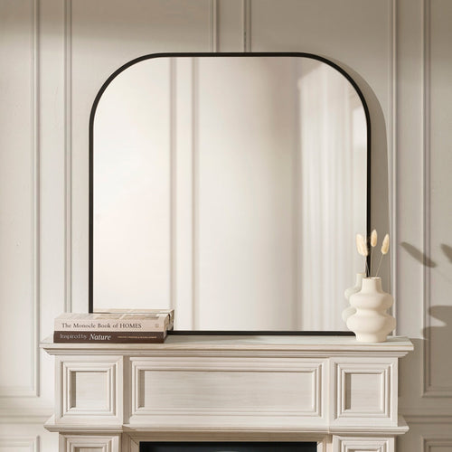 Dusklia - Arched Mantel Mirror - Black
