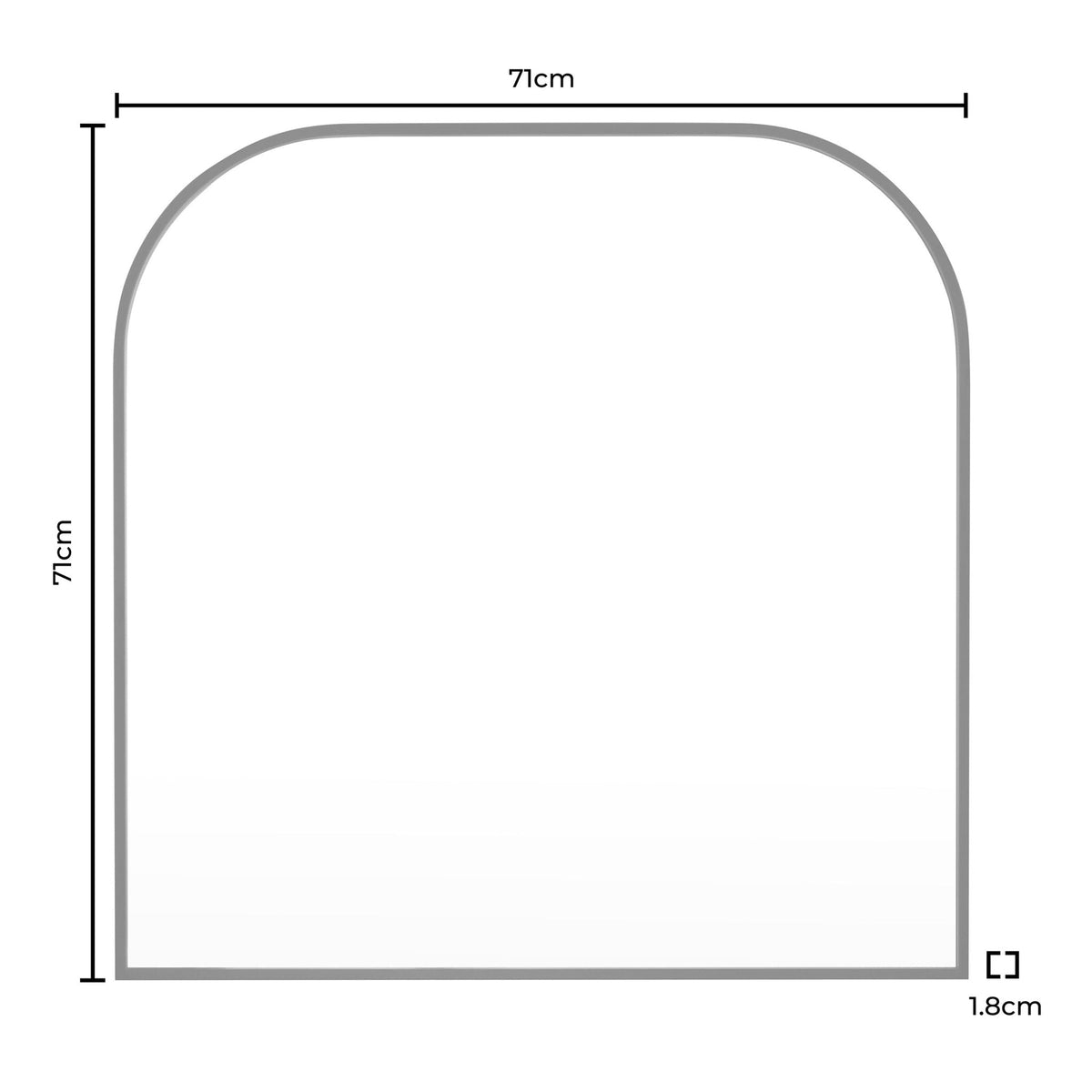 Dusklia - Arched Mantel Mirror - Black