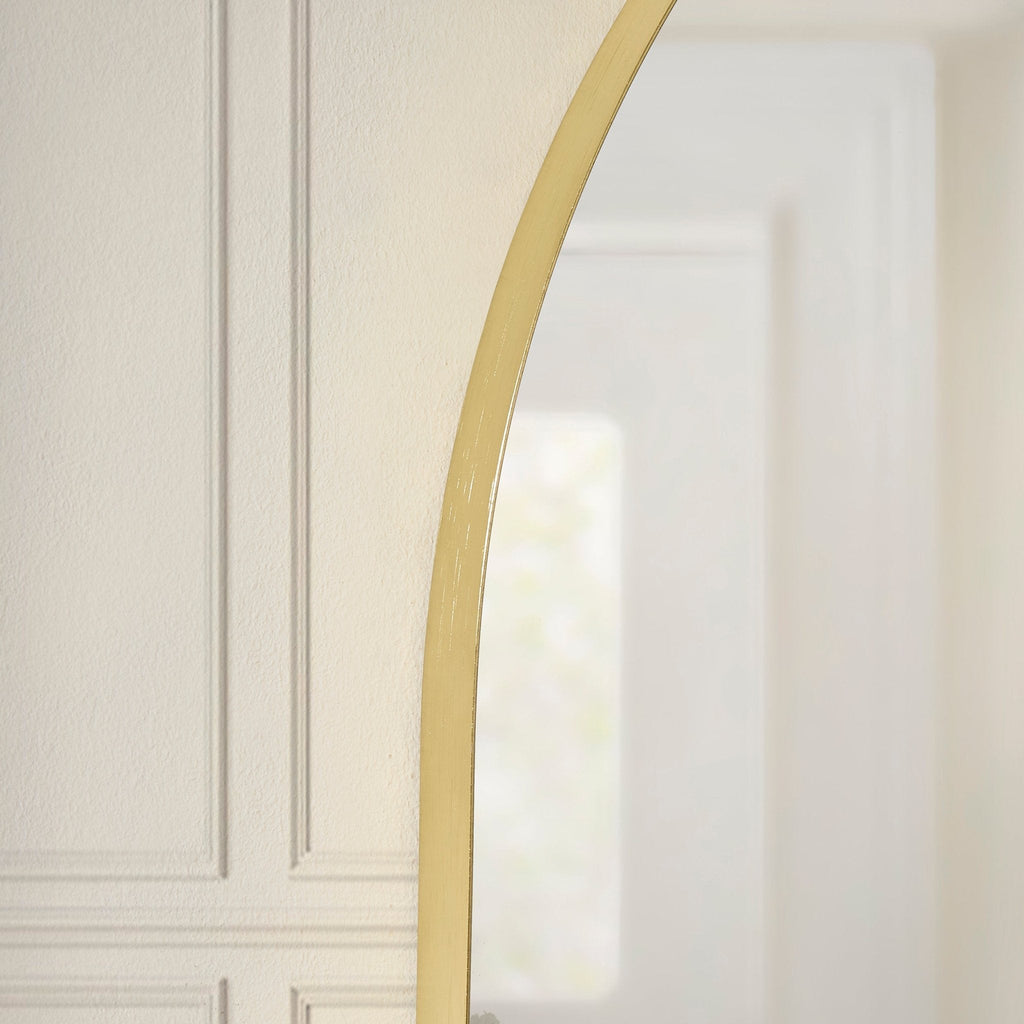 Dusklia - Arched Mantel Mirror - Gold