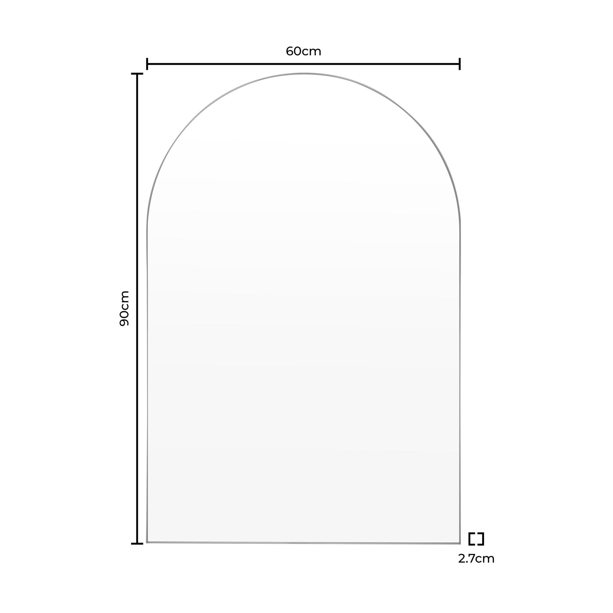 Dusklia - Arched Wall Mirror - Black