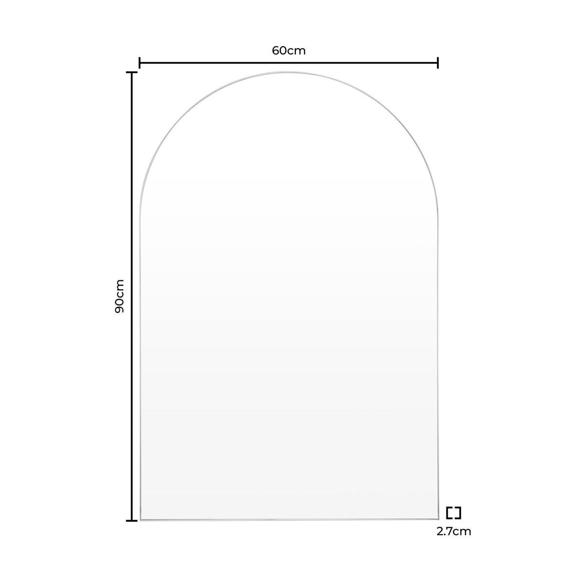 Dusklia - Arched Wall Mirror - Gold