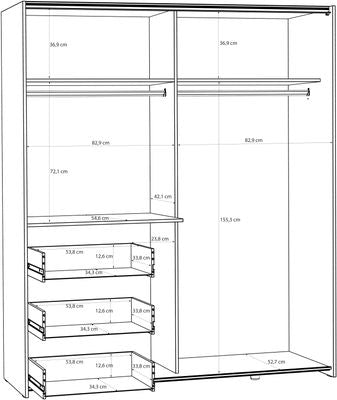 Bureau d'ordinateur - HOMCOM - 3 tiroirs 3 étagères bureau rangement réversible étude - Panneaux particules - blanc