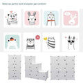 Armoire Modulable de Rangement Enfant 12 Cubes, Meuble Rangement, pour Jouets, Vêtements, Chaussures, Sacs d'École