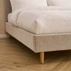 Dusklia - Ascot Bed Frame - Chenille Light Grey