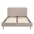 Dusklia - Ascot Bed Frame - Chenille Light Grey