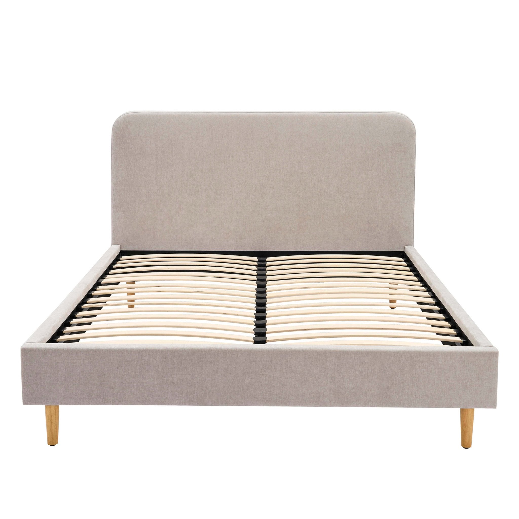 Dusklia - Ascot Bed Frame - Chenille Light Grey
