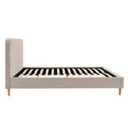 Dusklia - Ascot Bed Frame - Chenille Light Grey